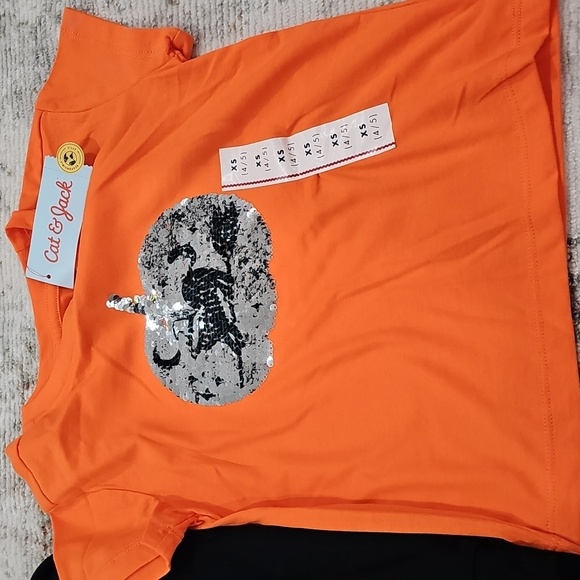 Lot Of Halloween Items For Girl's ( Bow, Shirt, Sweatshirt  Size‎ XS 4-5 - Picture 4 of 8